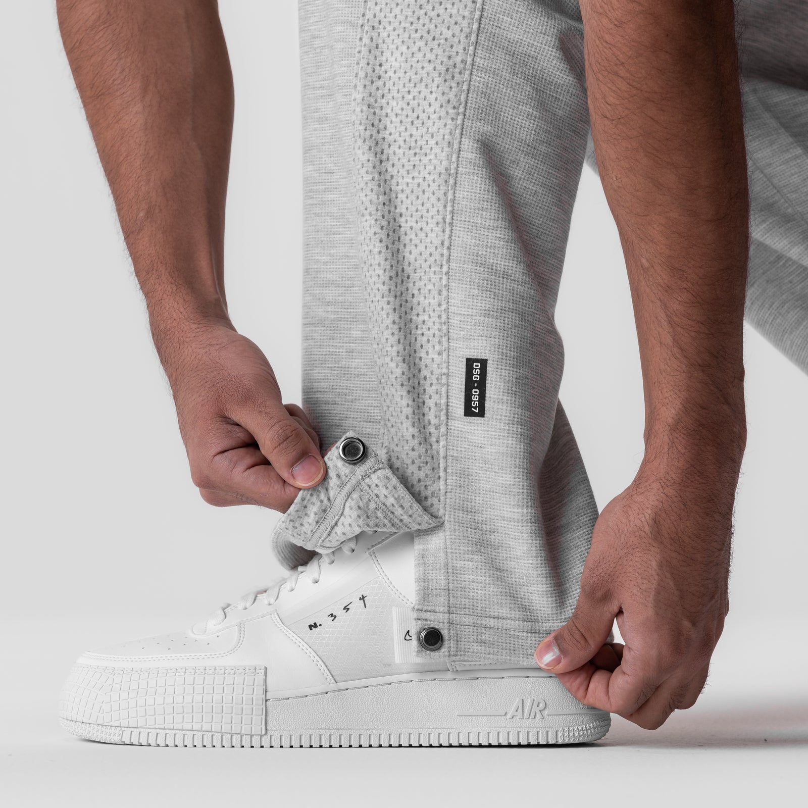 0957. Waffle Knit Relaxed Sweatpant - Heather Grey – ASRV