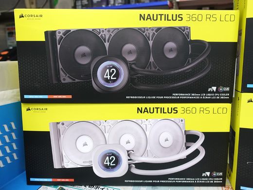 CORSAIRのLCD付き水冷CPUクーラー「NAUTILUS RS LCD」が発売、カラーは