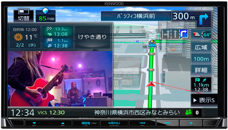 ケンウッド、“彩速ナビ”「TYPE S」2022年モデルに8V型フローティング