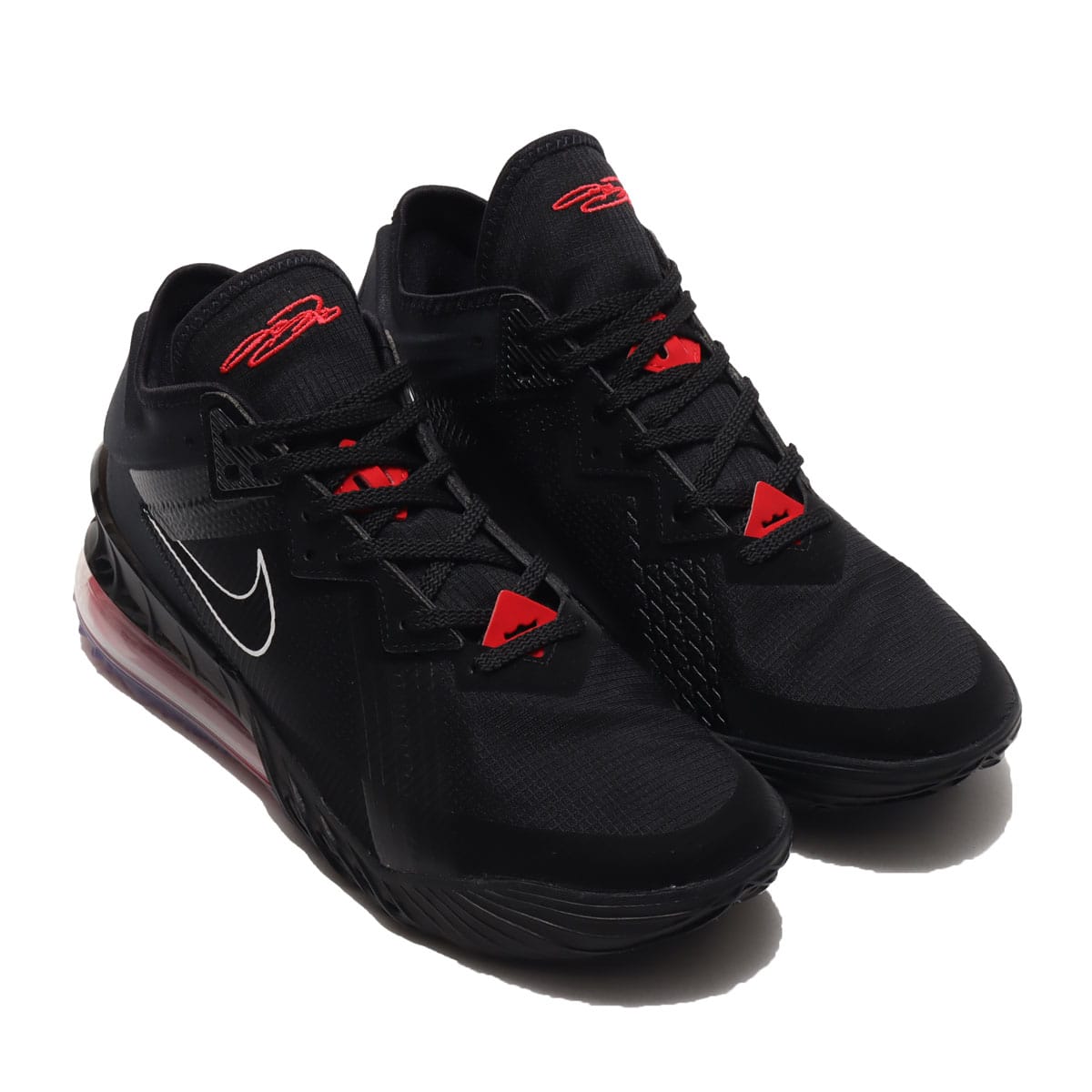 NIKE LEBRON XVIII LOW BLACK/WHITE-UNIVERSITY RED 21SP-I（ナイキ