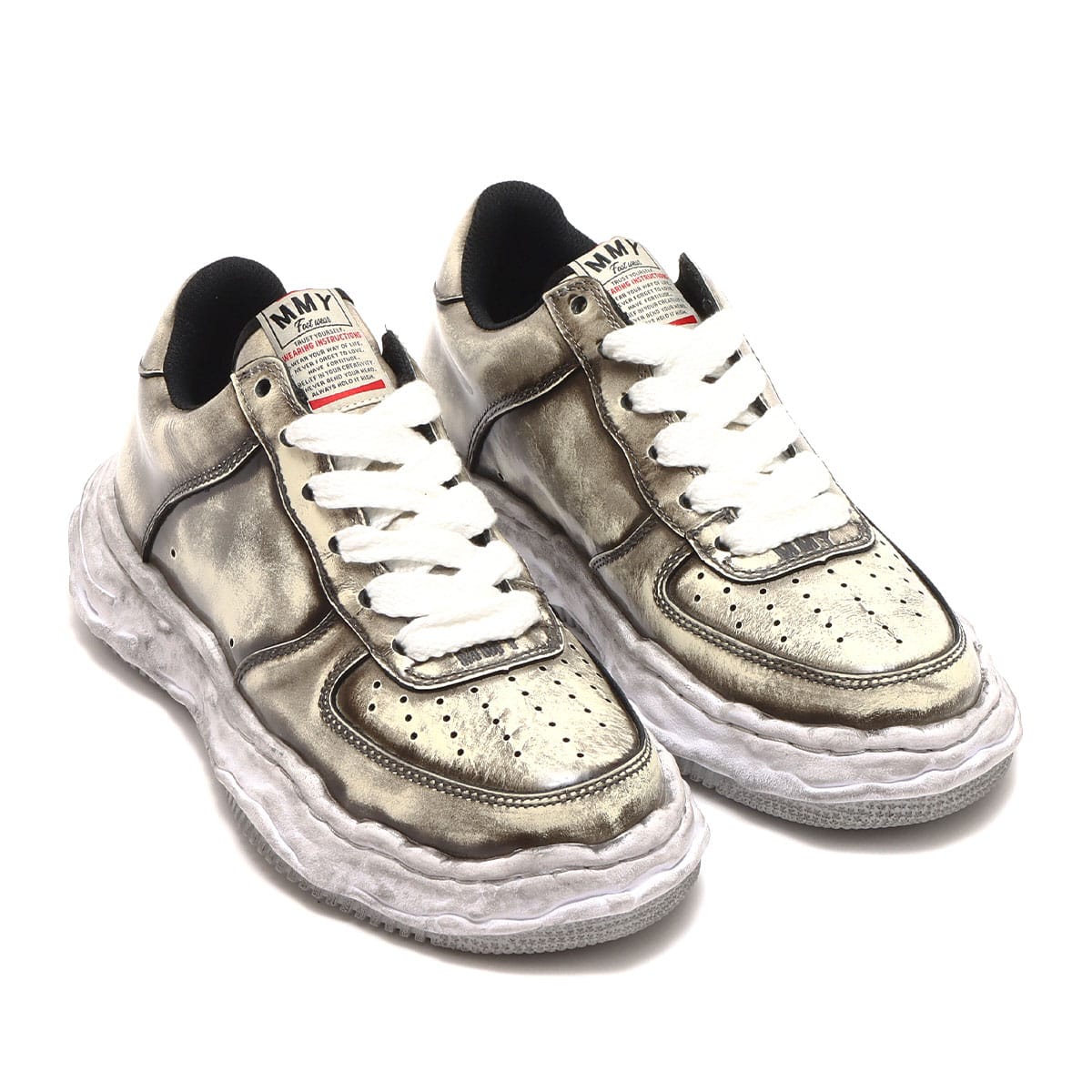 Maison MIHARA YASUHIRO WAYNE LOW brushed pat ホワイト（メゾン