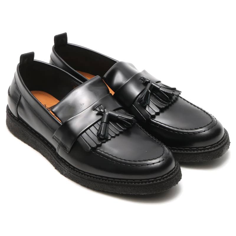 FRED PERRY ×GEORGE COX TASSEL LOAFER LEATHER BLACK（フレッドペリー