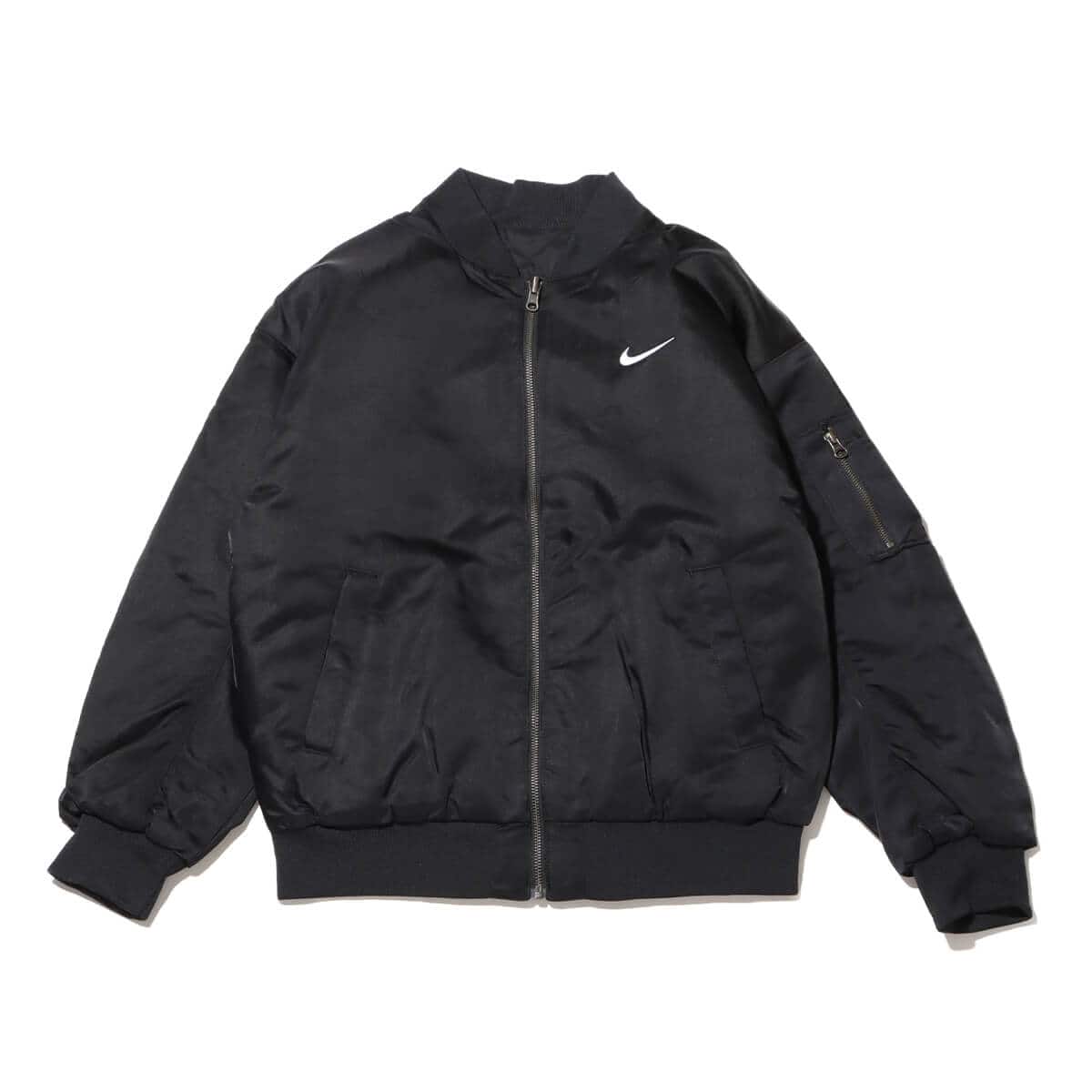 NIKE AS W NSW VRSTY BMBR JKT BLACK/BLACK/WHITE（ナイキ ウィメンズ