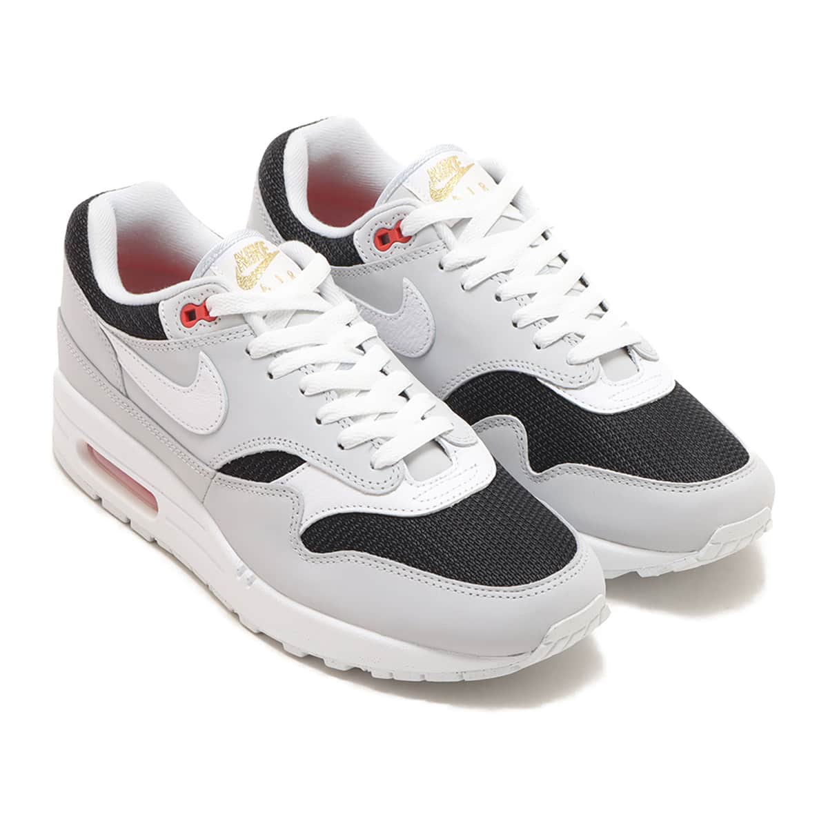 NIKE AIR MAX 1 PRM PURE PLATINUM/WHITE-BLACK-SPORT RED（ナイキ