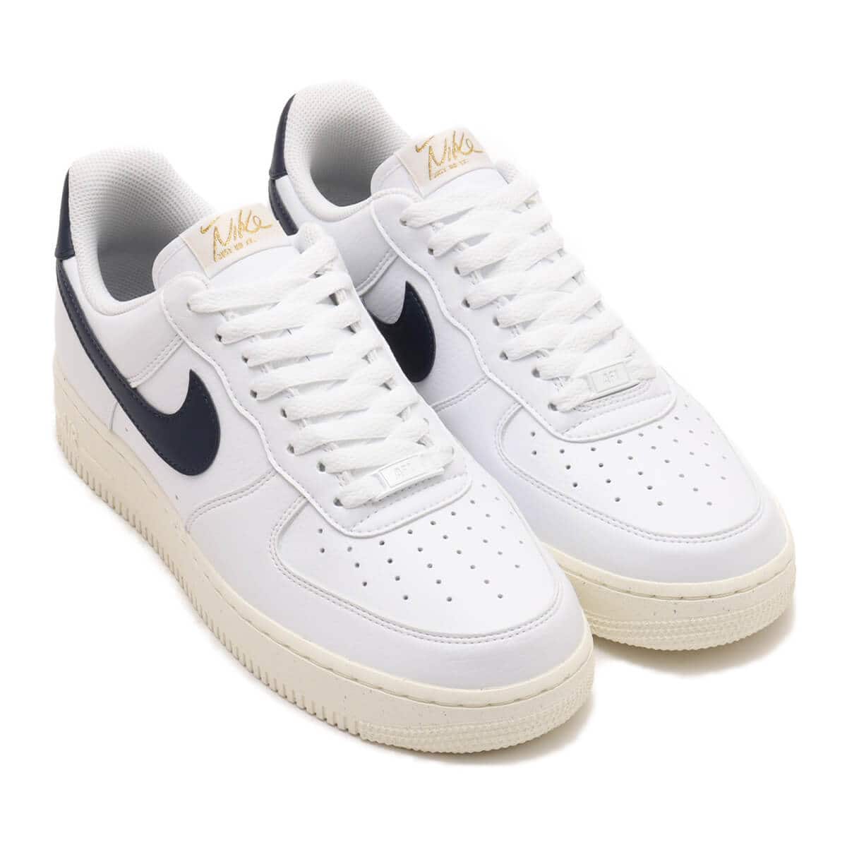 NIKE W AIR FORCE 1 '07 NN WHITE/OBSIDIAN-PALE IVORY-METALLIC GOLD