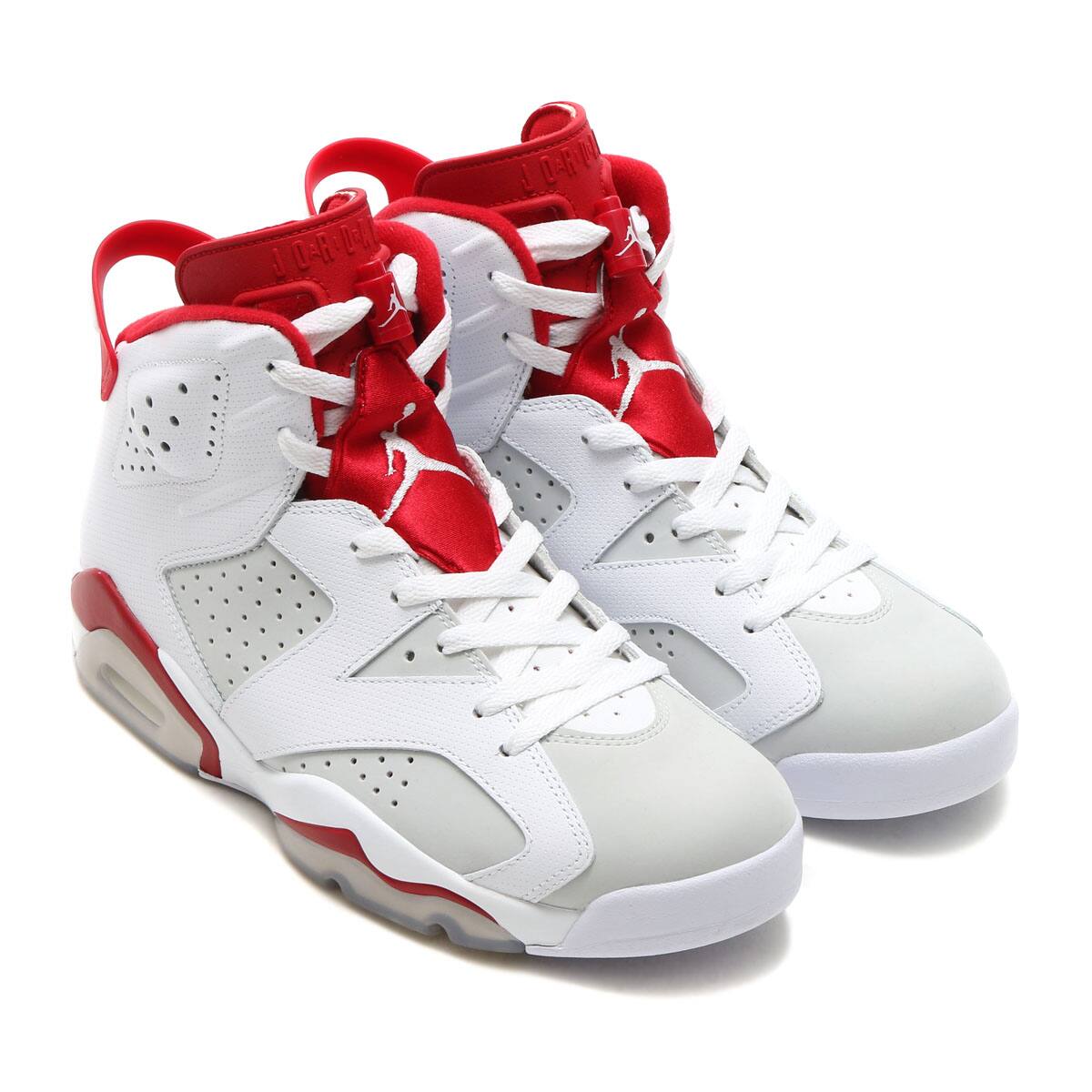 JORDAN BRAND AIR JORDAN 6 RETRO WHITE/GYM RED-PURE PLATINUM