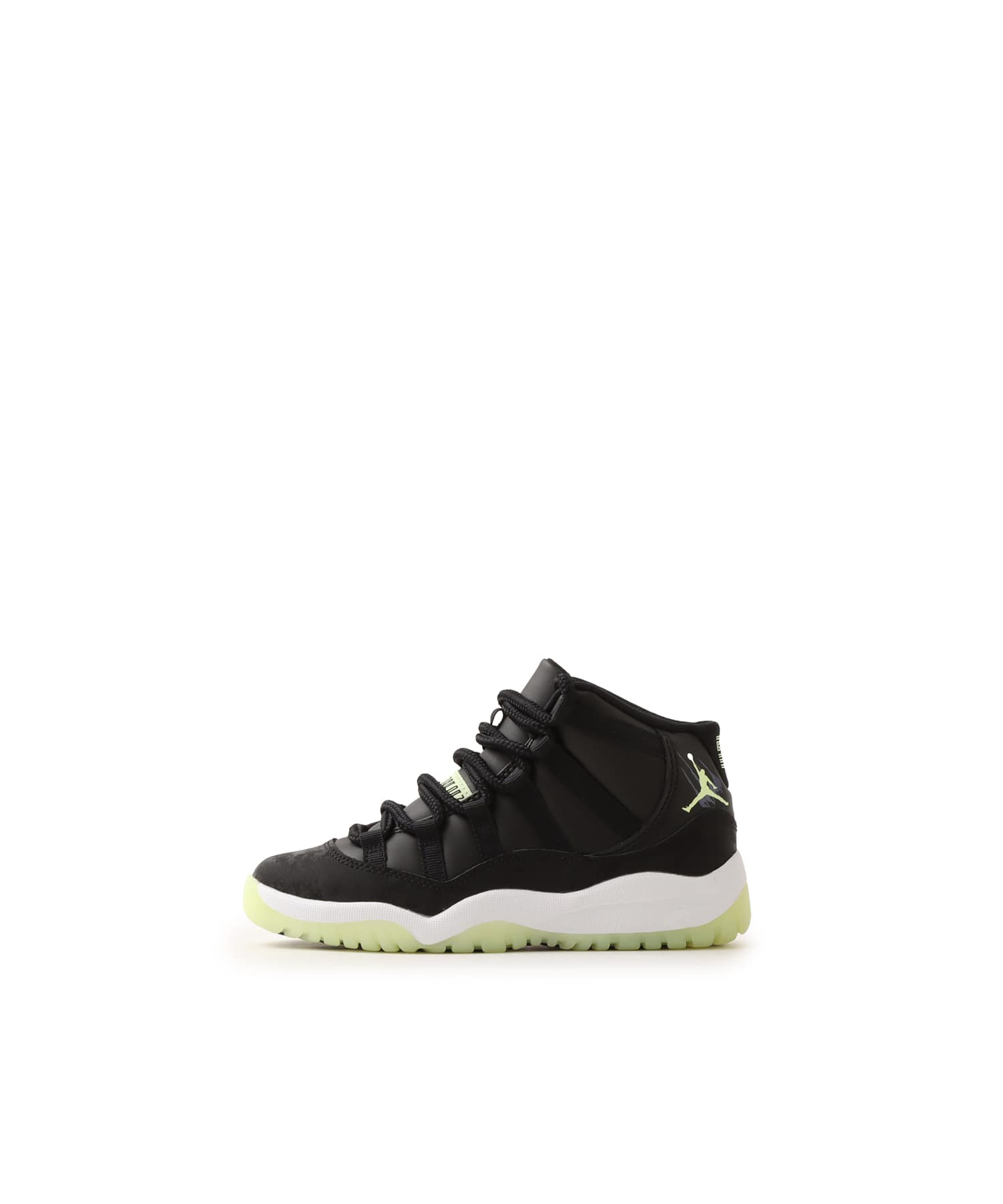 JORDAN BRAND JORDAN 11 RETRO (PS) BLACK/BARELY VOLT-DARK RAISIN