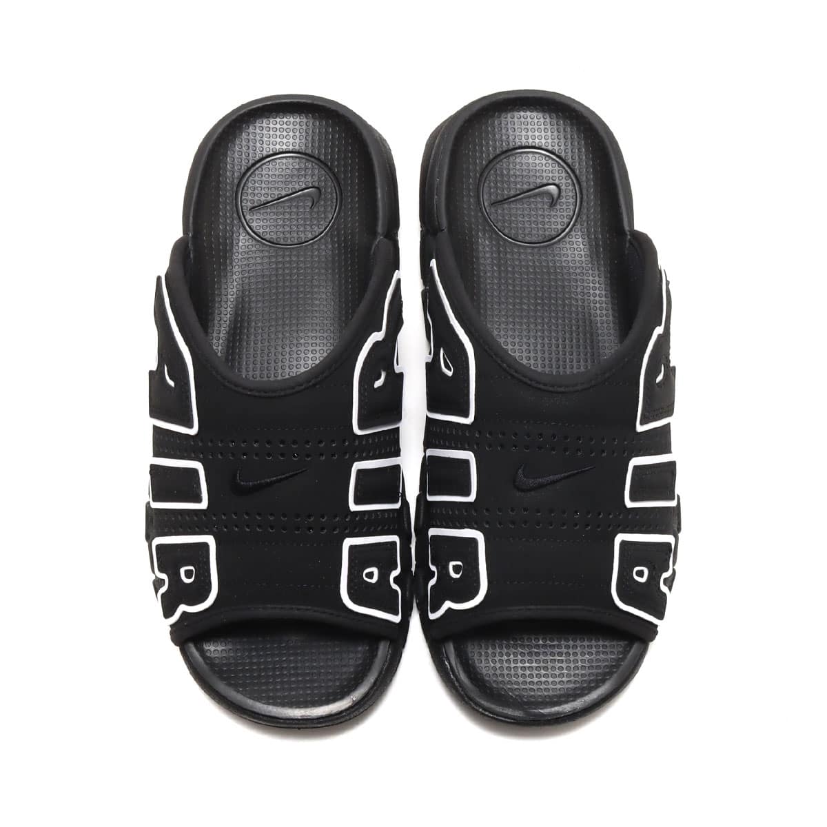 NIKE AIR MORE UPTEMPO SLIDE BLACK/WHITE-BLACK-CLEAR（ナイキ エア