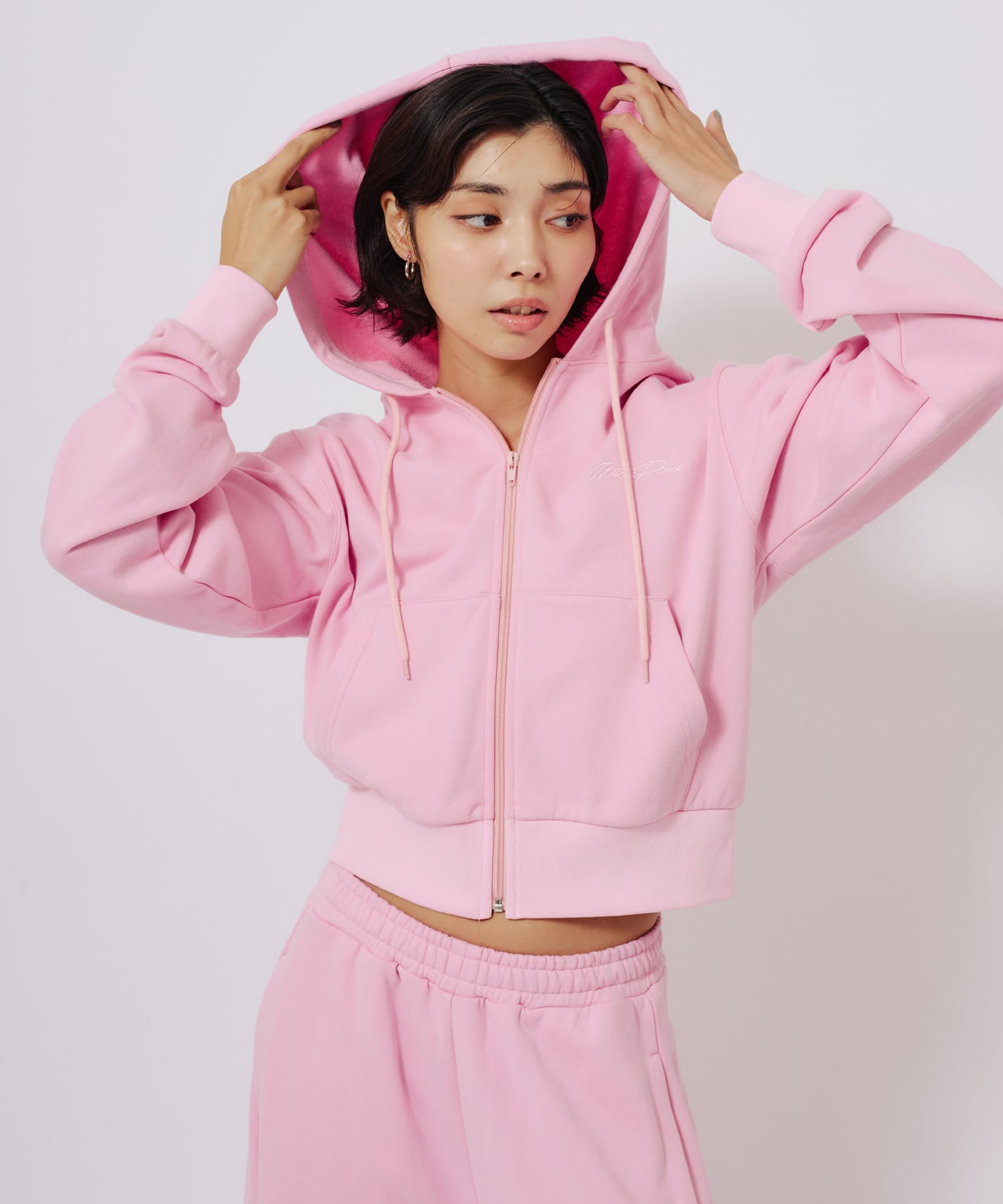 atmos pink Compact Zip Up Hoodie PINK（アトモス ピンク コンパクト