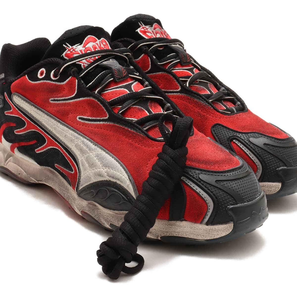 PUMA X A$AP ROCKY INHALE DISTRESSED PUMA BLACK-POP RED（プーマ x
