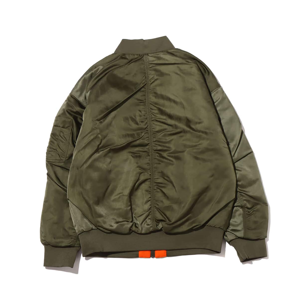NIKE AS W NSW NIKE VRSTY BMBR JKT MEDIUM OLIVE/SAFETY ORANGE/WHITE