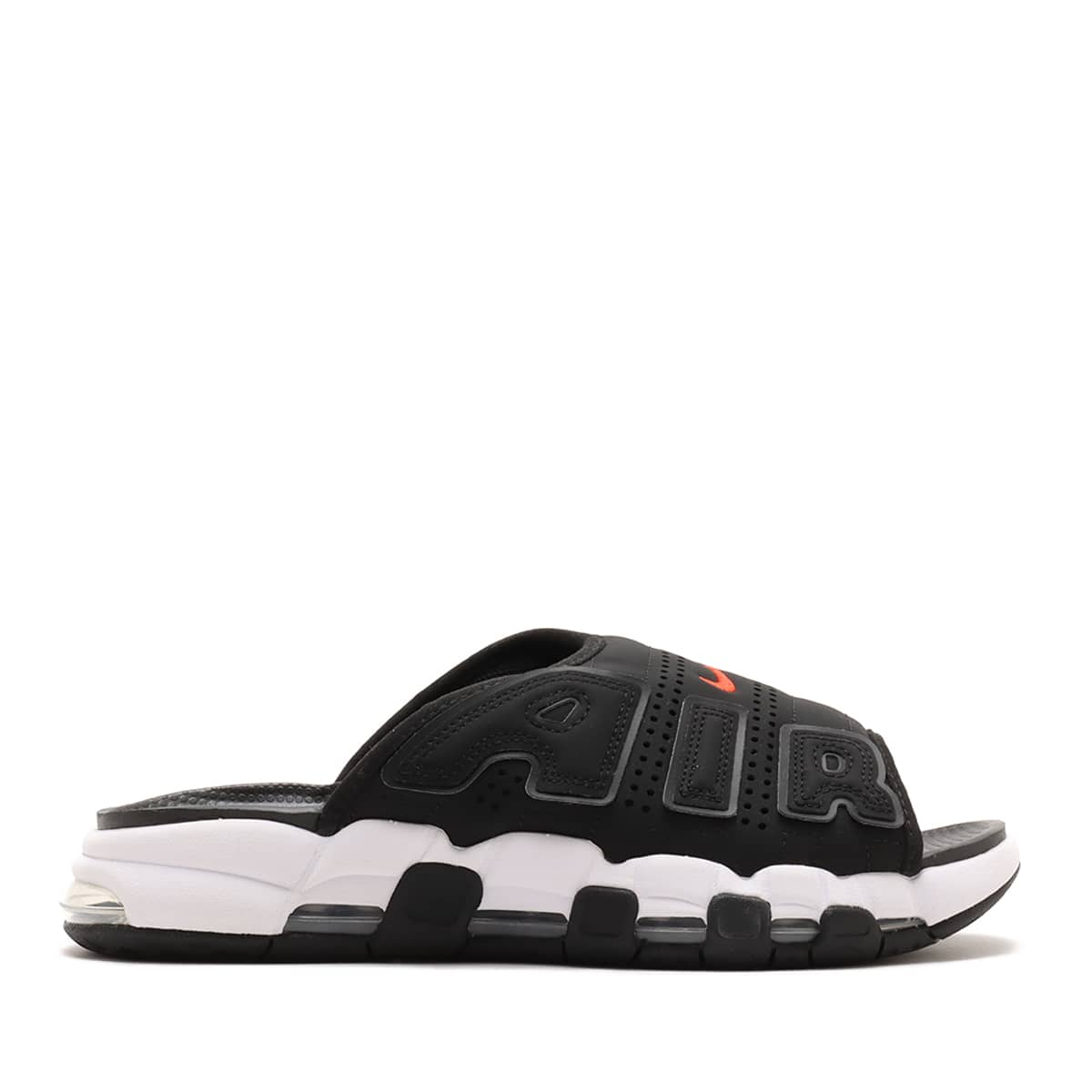 NIKE AIR MORE UPTEMPO SLIDE BLACK/WHITE-BLACK-CLEAR 24SP-I（ナイキ