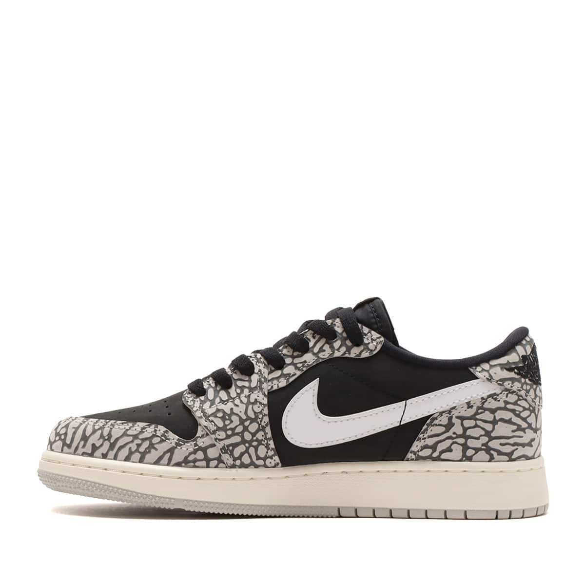 JORDAN BRAND AIR JORDAN 1 RETRO LOW OG GS BLACK/MUSLIN-TECH GREY