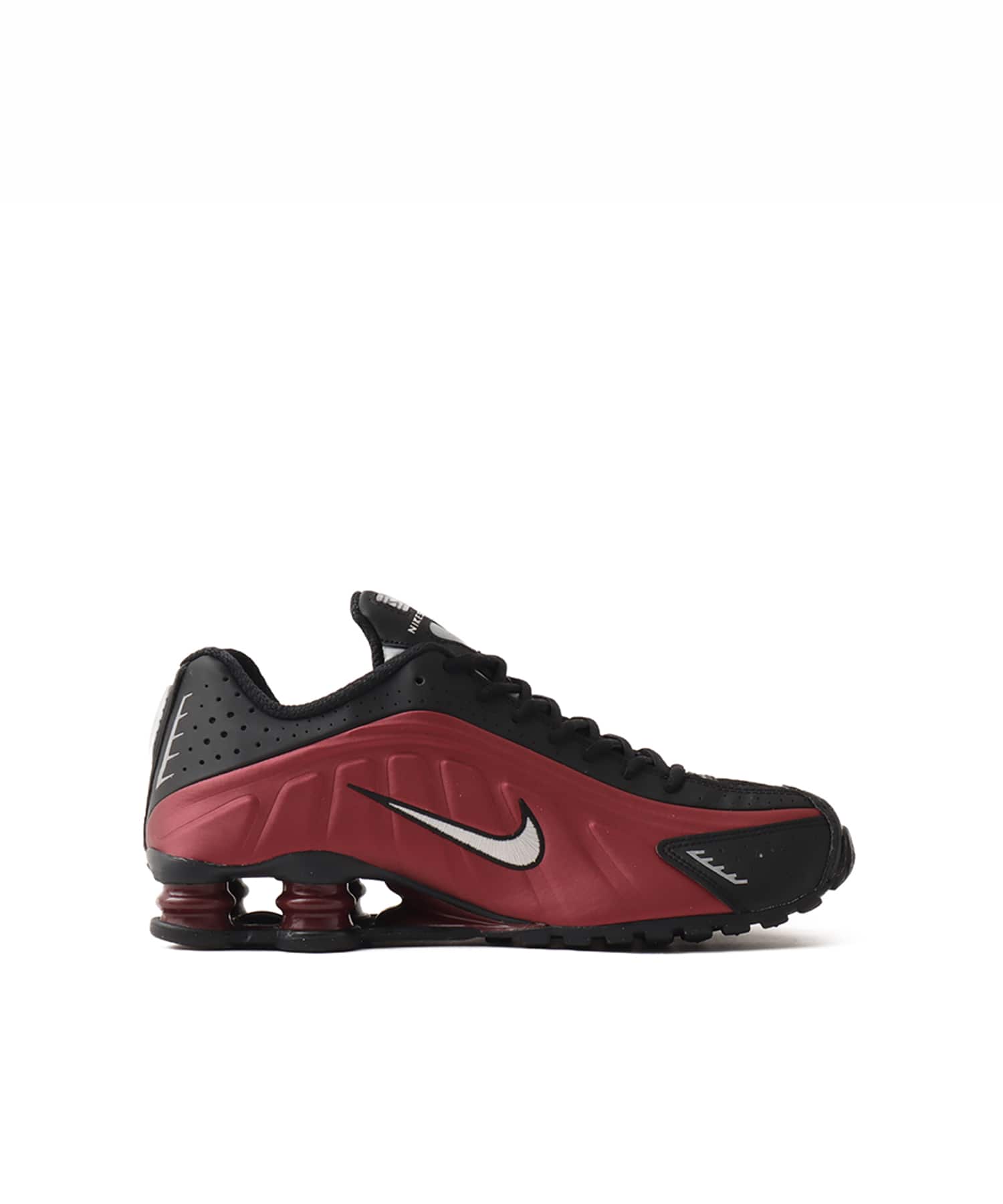 NIKE SHOX R4 BLACK/METALLIC SILVER-TEAM RED（ナイキ ウィメンズ