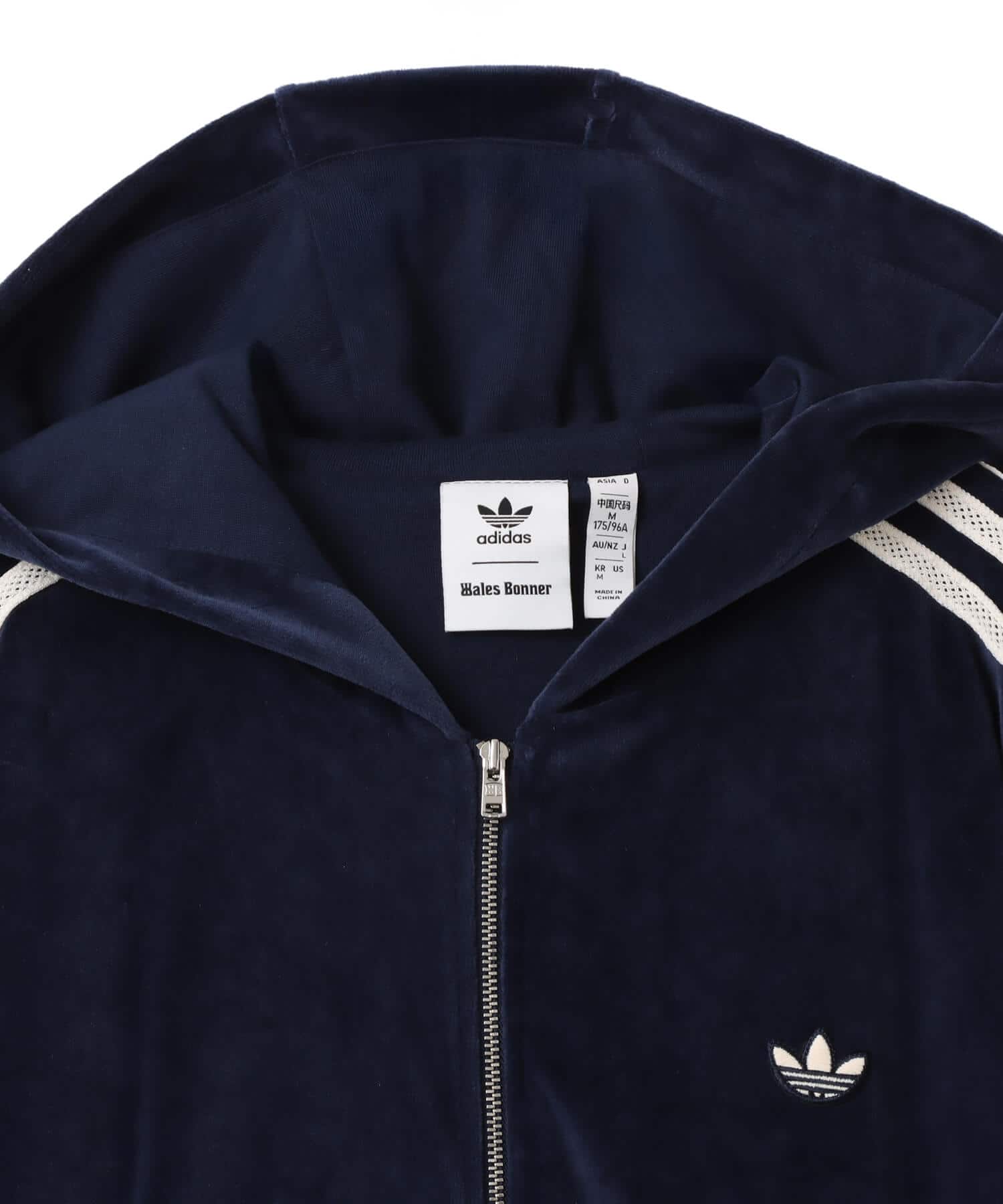 adidas WALES BONNER VELOUR TRACK JACKET カレッジネイビー