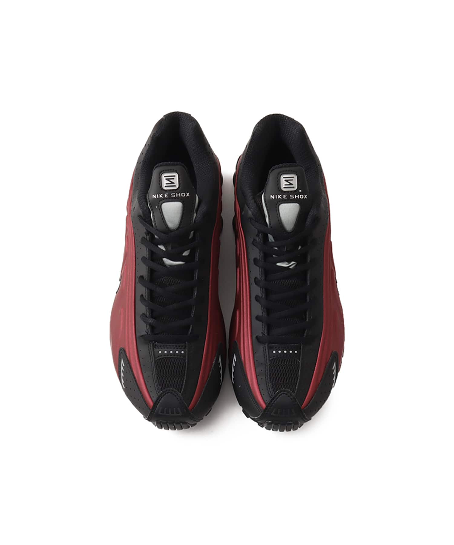 NIKE SHOX R4 BLACK/METALLIC SILVER-TEAM RED（ナイキ ウィメンズ