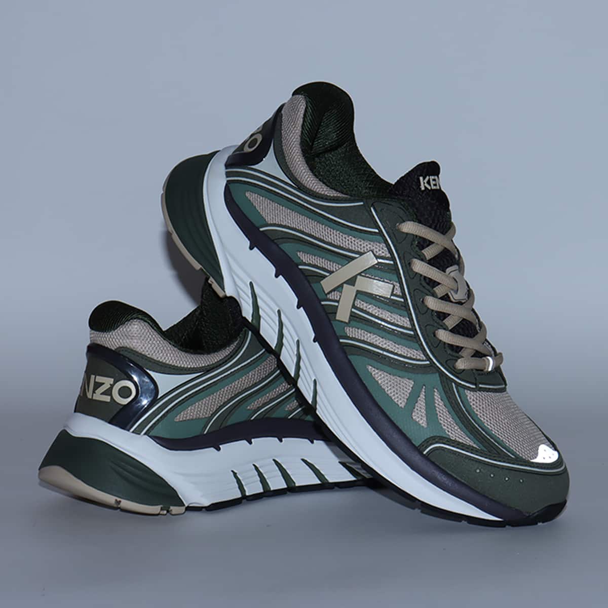 KENZO PACE LOW TOP SNEAKERS Dark Khaki （ケンゾー ペース ロー