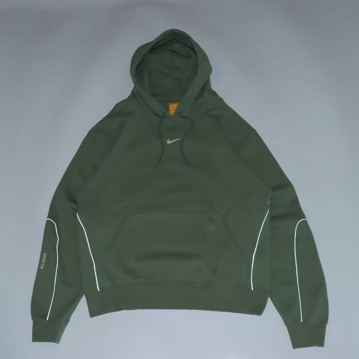 NIKE M NRG NOCTA CS HOODIE FLC OIL GREEN/LT LIQUID LIME（ナイキ