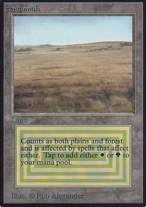 MTG Savannah 3ED RV デュアルランド Savannah Lions - Unlimited