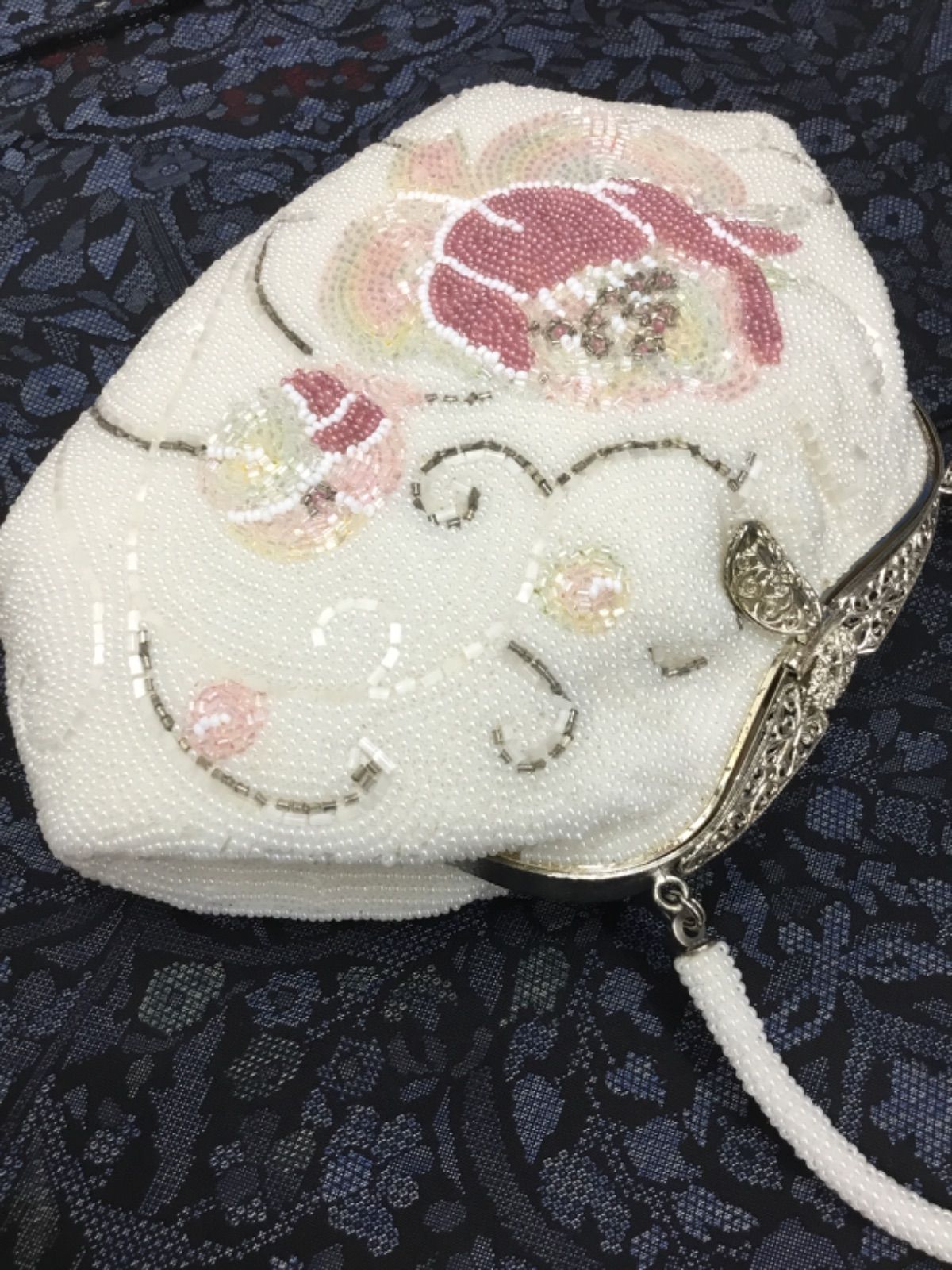 希少！はしもと ビーズバッグ 🔴 昭和レトロ 豪華🔷 ビーズ