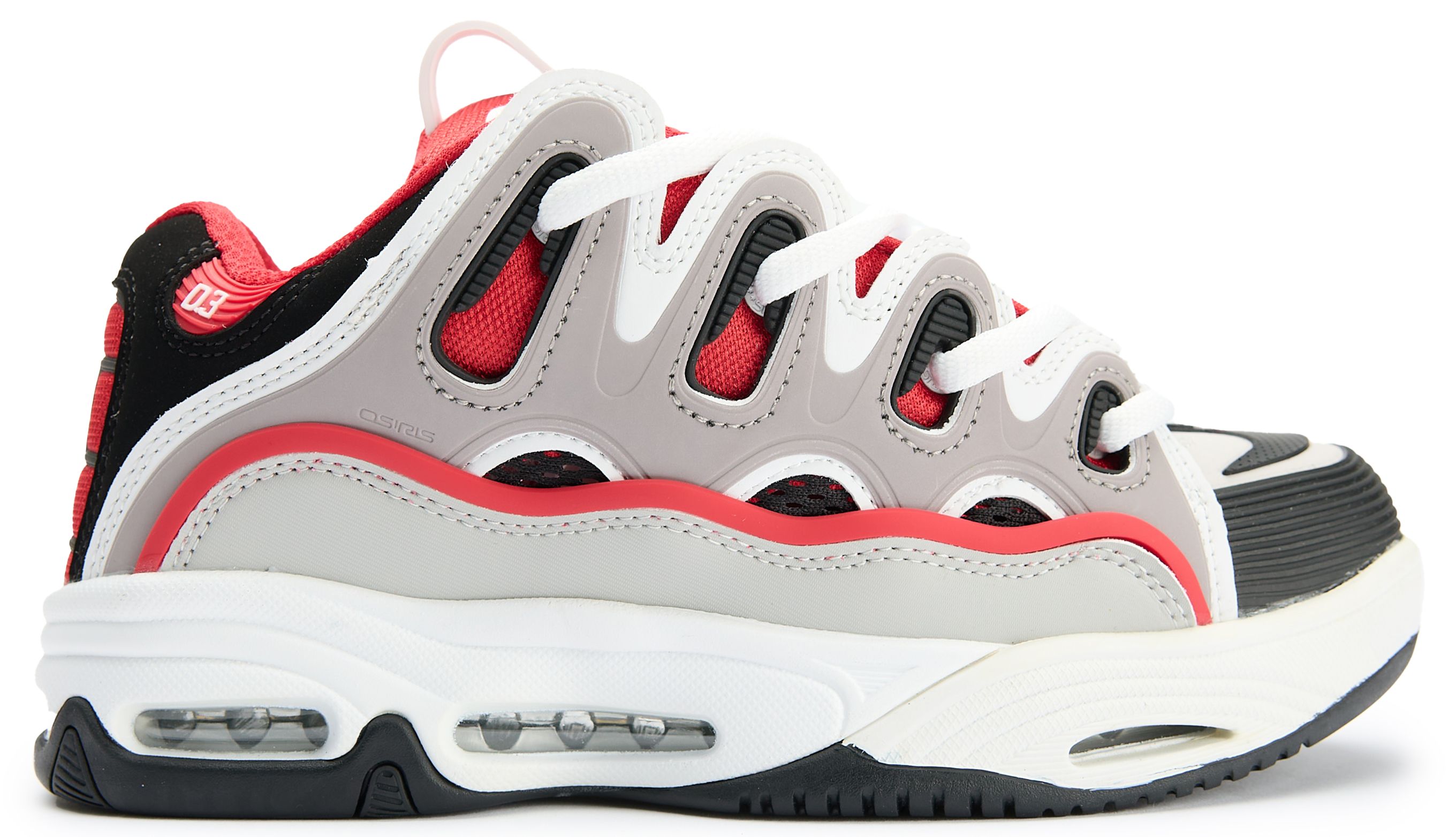 Mens Osiris D3 2001 Sneakers In Red | Soletrader