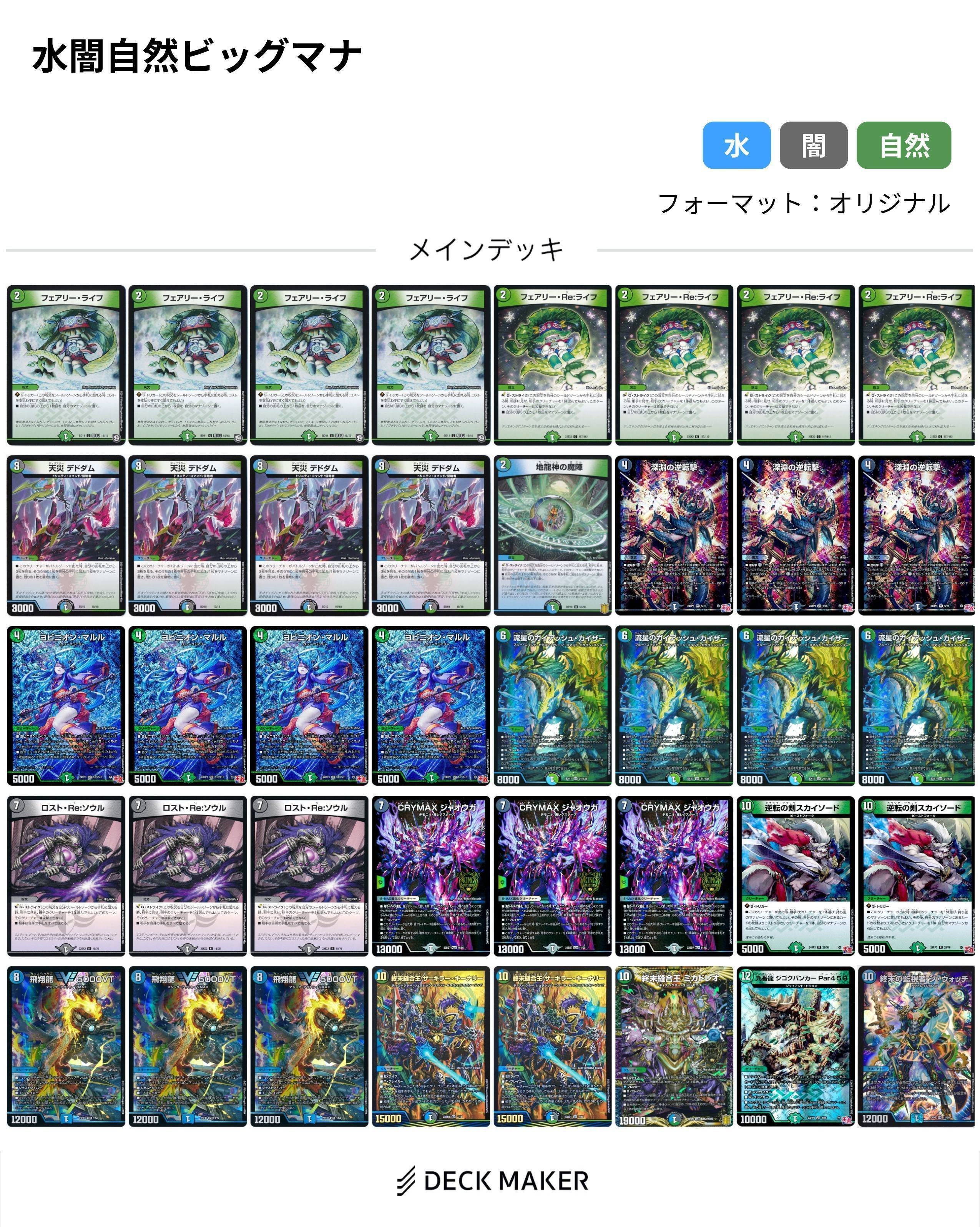 4C邪王門デッキ(カツキング，VT，ドギラゴン剣，デドダムb，ラフルル