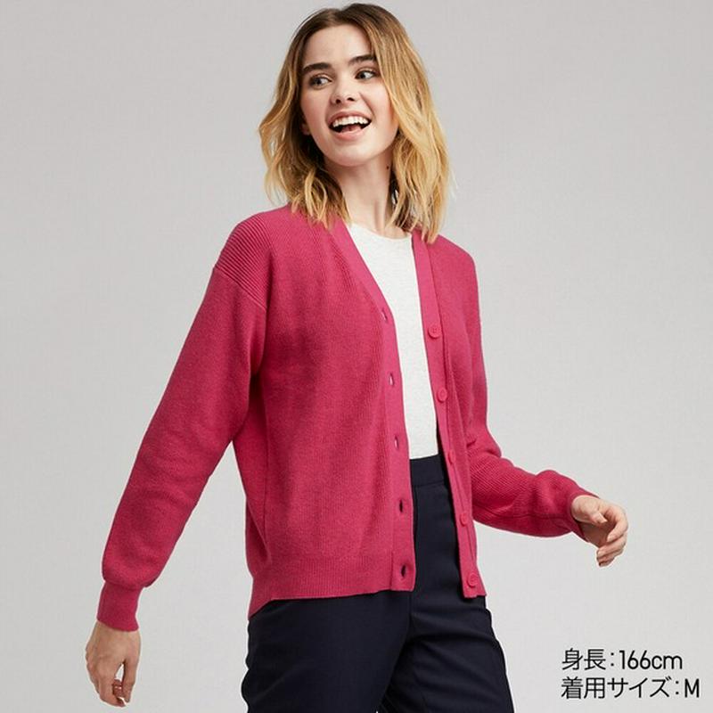 UNIQLO(ユニクロ)の「コットンカシミヤVネックカーディガン（長袖