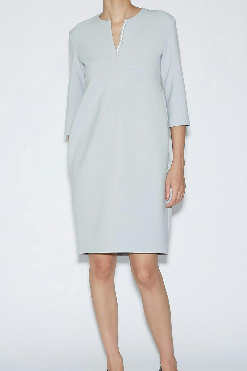 YOKO CHAN(ヨーコチャン)の「Long-sleeve Pearl Slit-line Dress」 - PARTE