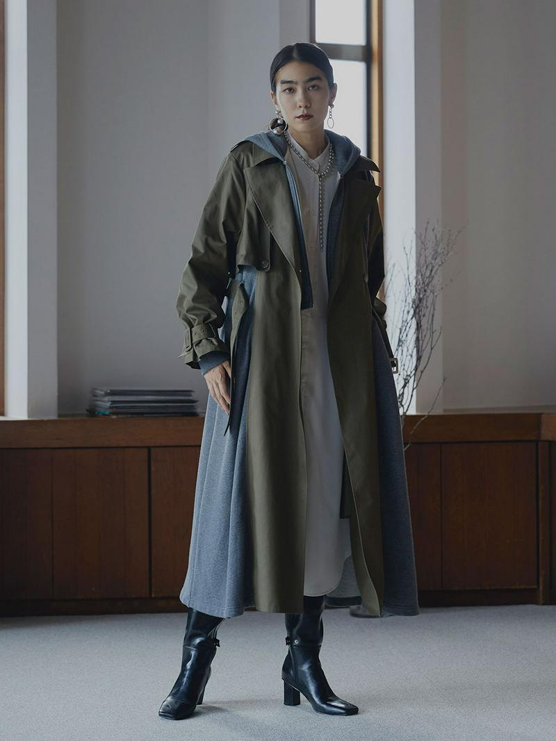 Ameri VINTAGE(アメリヴィンテージ)の「SWEAT DOCKING TRENCH COAT