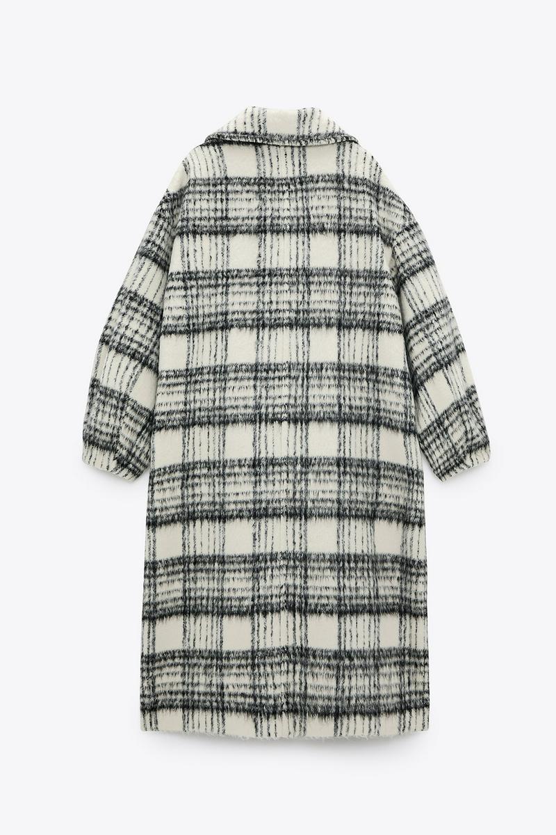 ZARA(ザラ)の「ウール混チェック柄コート」 - PARTE
