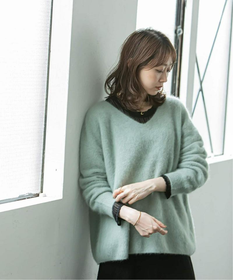NOBLE(ノーブル)の「ラクーンニットVネックプルオーバー◇（NOBLE