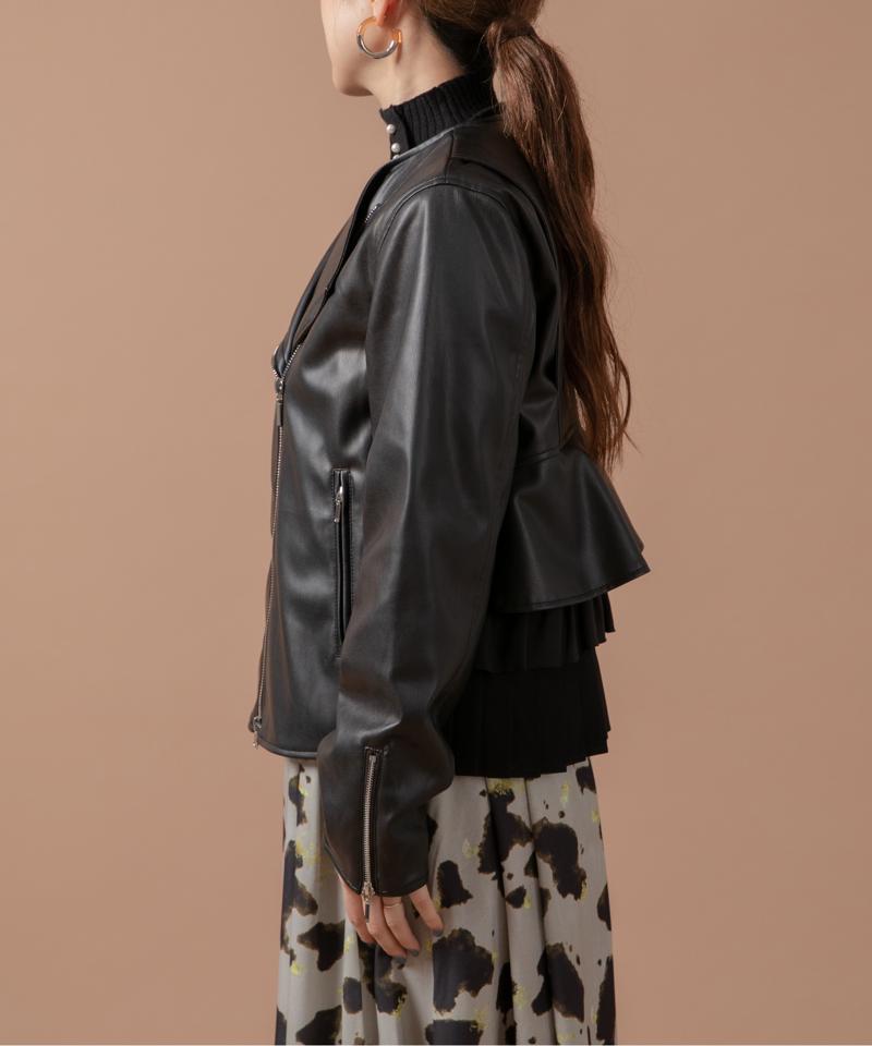 Eimee Law(エイミーロウ)の「バックフリルフェイクレザーライダース