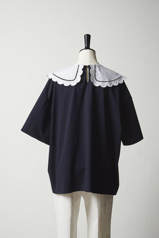 yori(ヨリ)の「スカラップカラーカットソー【2021SP】2月上旬入荷