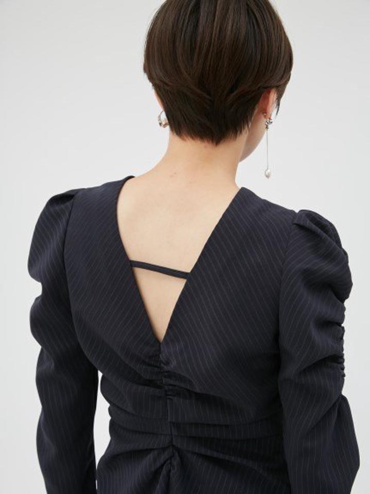 FRAY I.D(フレイ アイディー)の「パフスリーブシャーリングワンピース