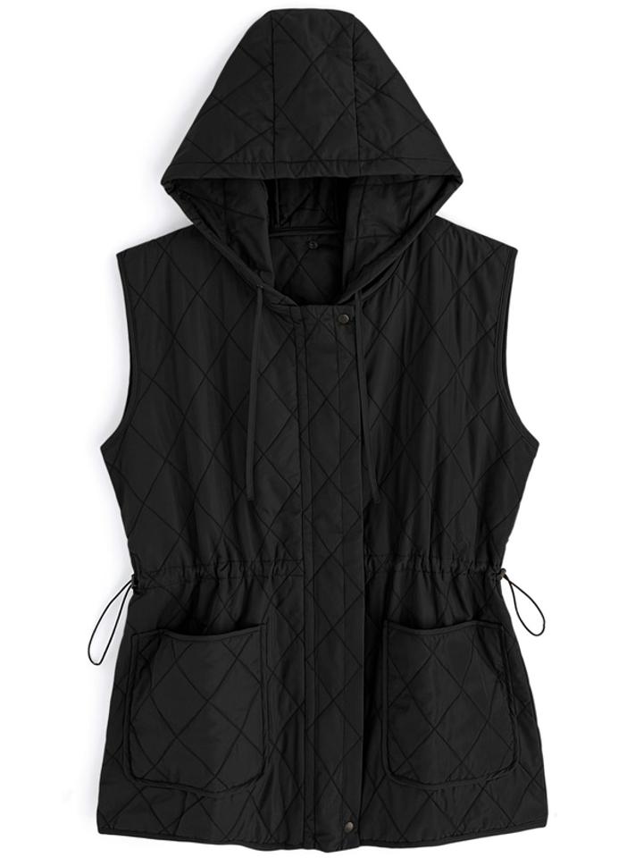 GRL(グレイル)の「フード付きキルティングドロストベスト」 - PARTE