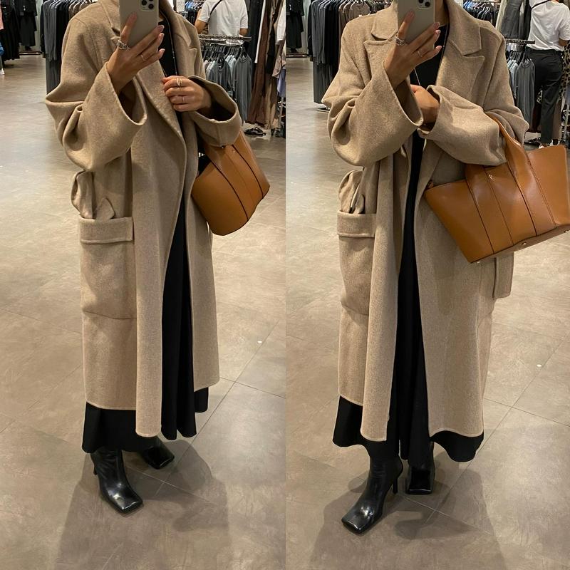 ayaka_k_n / ZARA(ザラ)の「ウール混ベルト付きコート」をあわせた