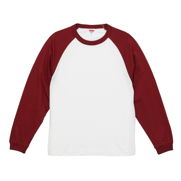 5048-01 5.6オンス ラグランロングスリーブTシャツ（1.6インチリブ