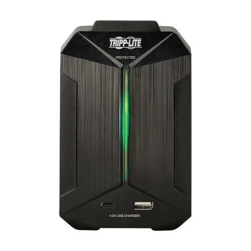 Surge Protector, 6 Outlet, 490 Joules, Direct Plug in with USB and