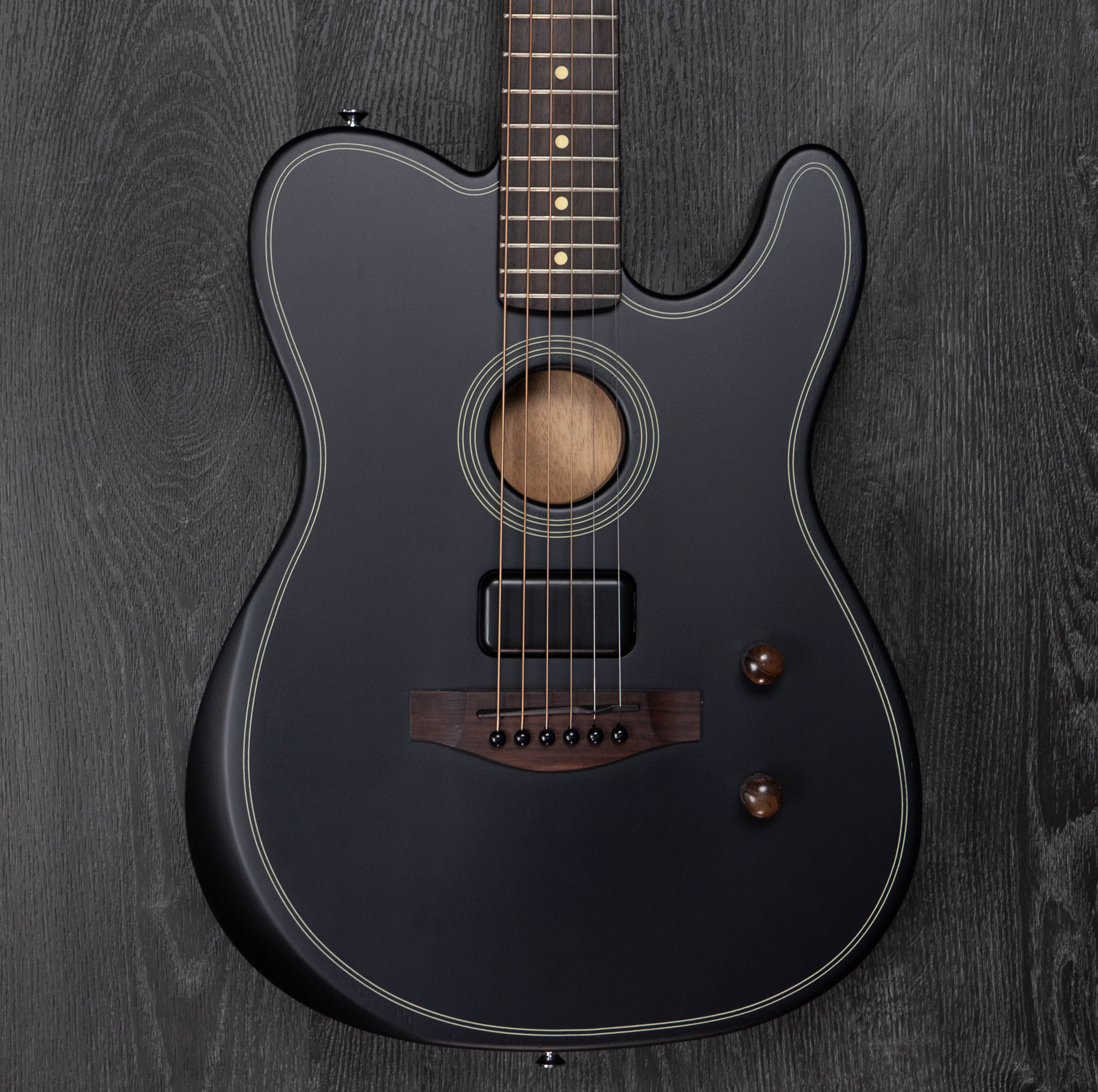 Fender Acoustasonic Standard Telecaster, Black – A Strings