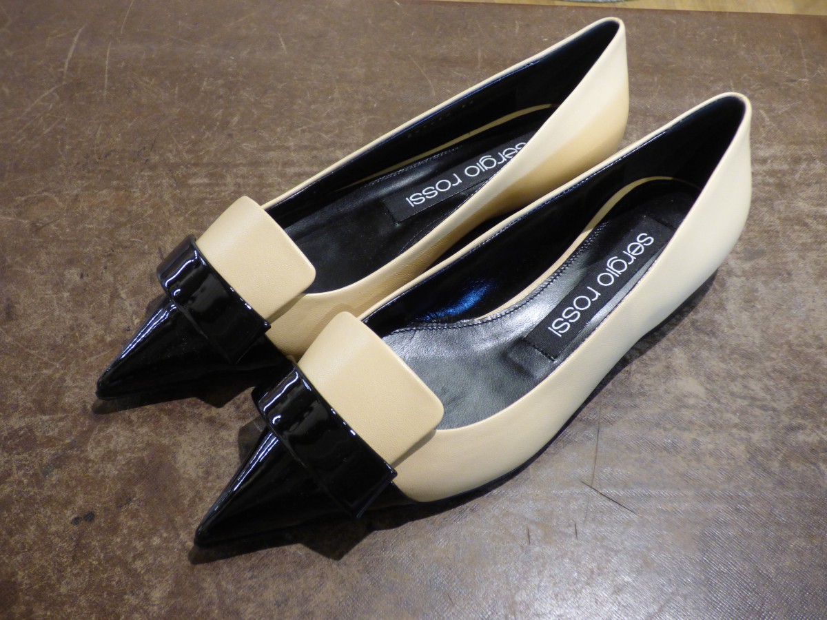 Sergio Rossi（セルジオロッシ）パンプスの靴底をハーフラバー（裏張り
