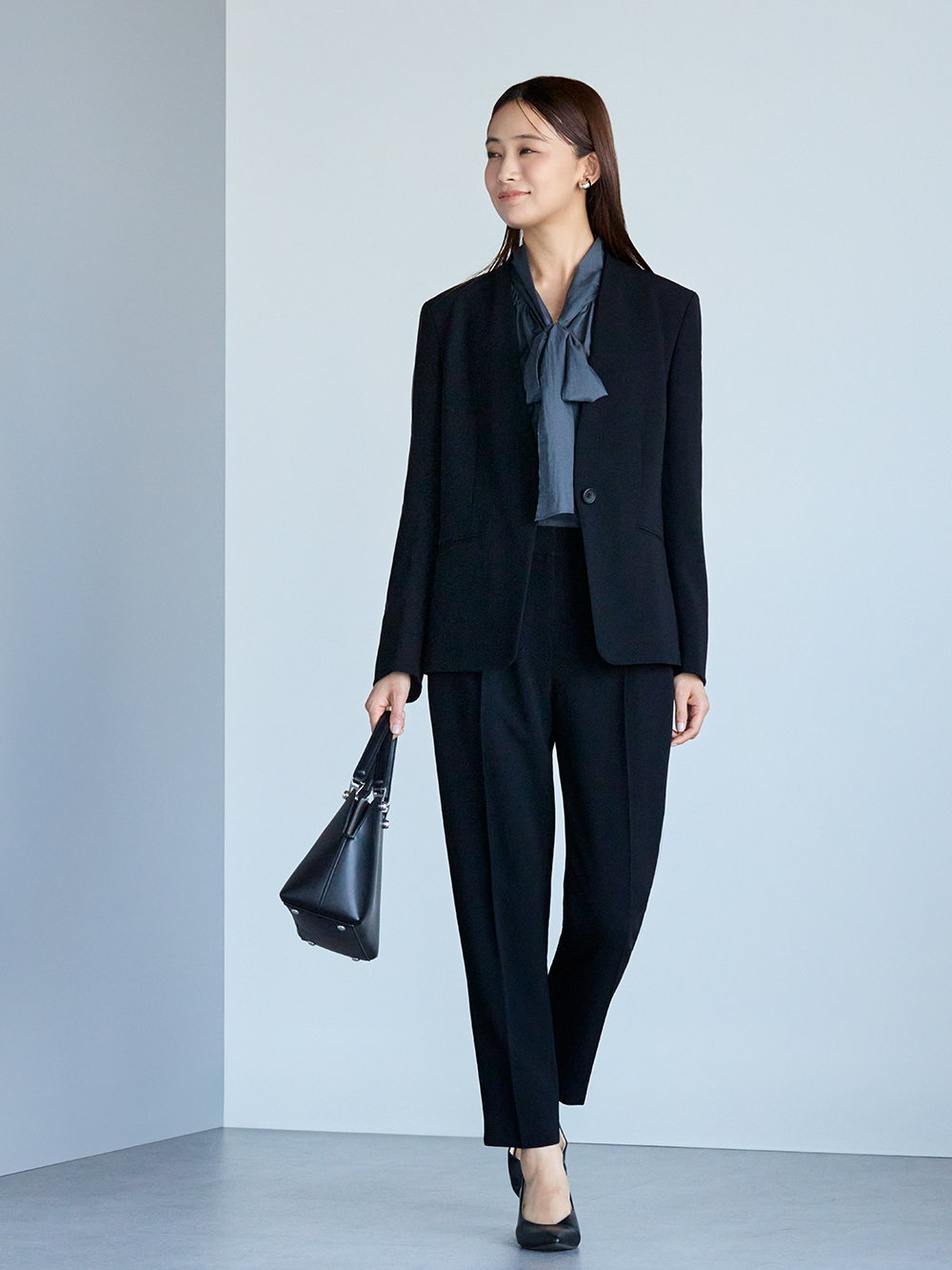 トリアセブレンドカラーレスジャケット、【丈長め】トリアセブレンド