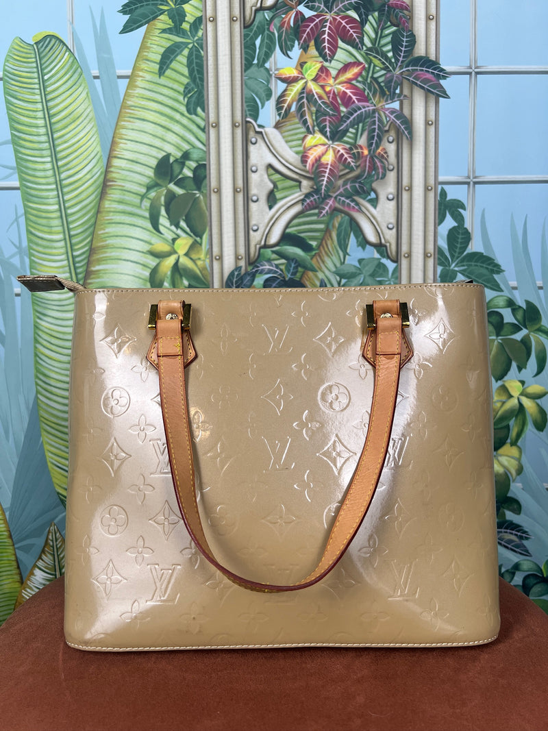 Louis Vuitton vernis Houston bag beige – A Piece Lux