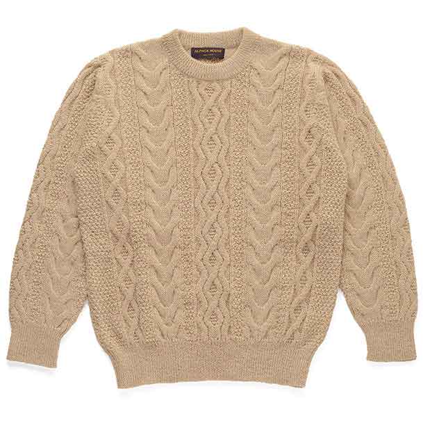 ベビーアルパカケーブル編みセーター｜【アルパカタウン】アルパカ専門