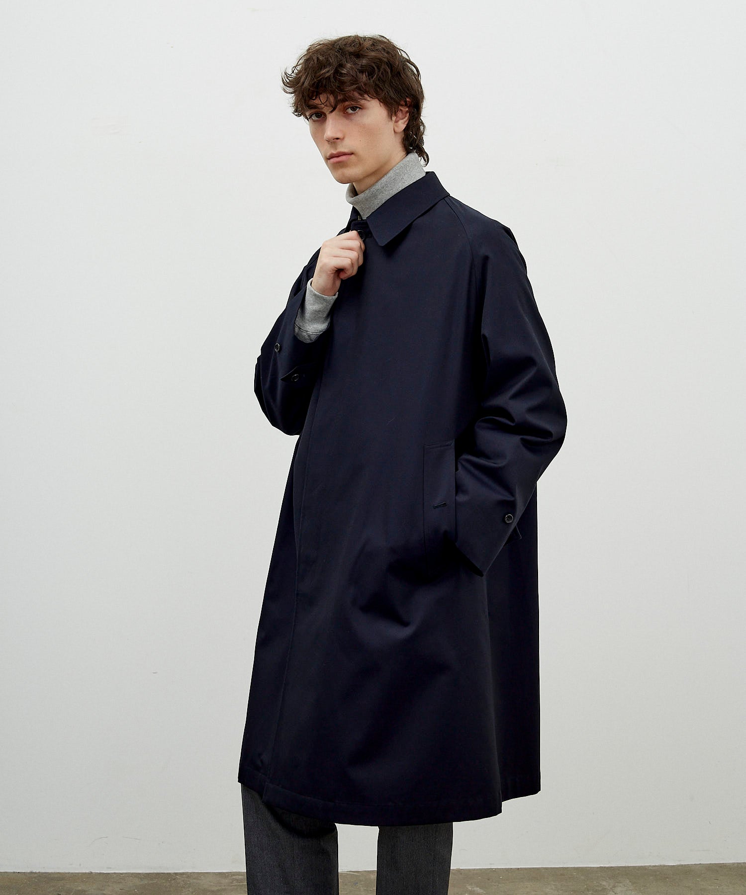 26SS 】ANATOMICA SINGLE RAGLAN COAT Ⅰ / NAVY – A'r11551 FUKUOKA