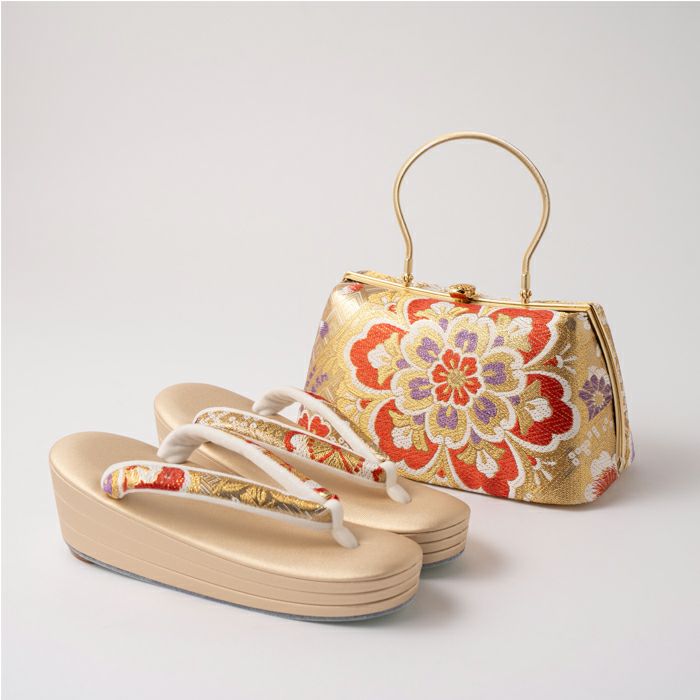 小田巻飾り 輪出し梅絞り 利休バッグ《 白地×赤 》 ハンドバッグ