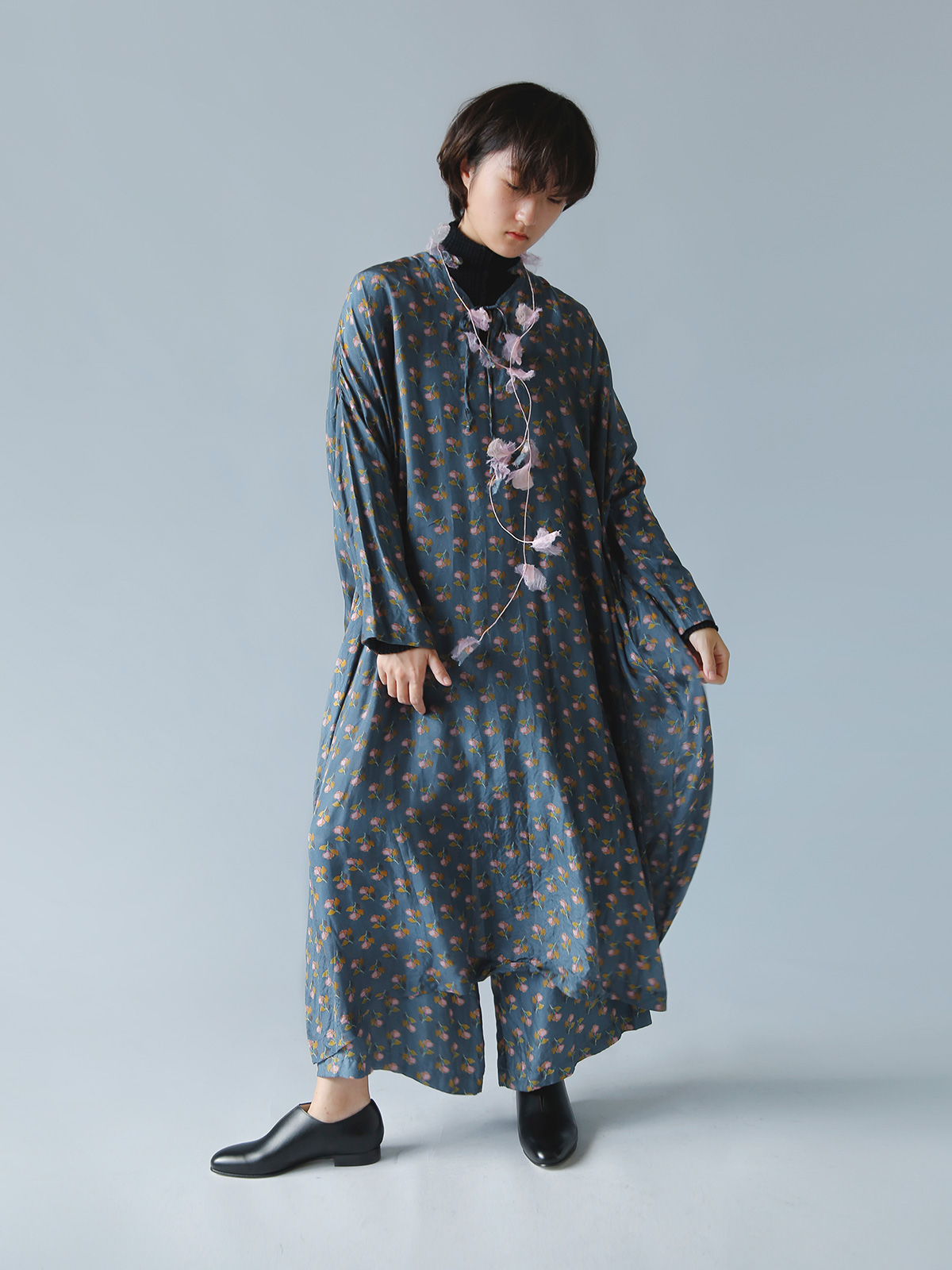 TOWAVASE トワヴァーズ シルク花柄 ドレス Louis