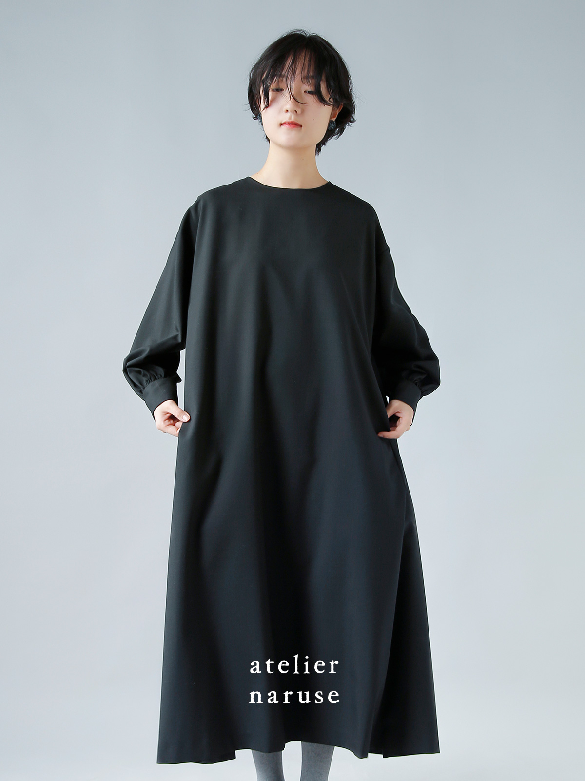 atelier naruse アトリエナルセ ウール フォーマル ワイド ワンピース