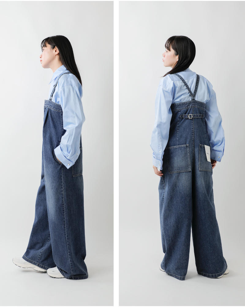 40%OFF】Johnbull ジョンブル コットン デニム タックベア サロペット