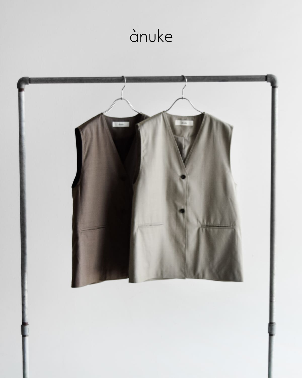 anuke アンヌーク Vネック ステッチ ベスト “Vneck Stitch Vest