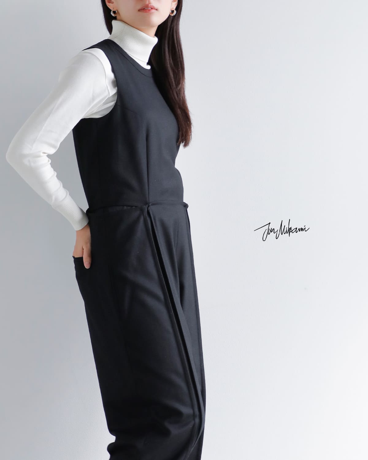 20%OFF】JUN MIKAMI ジュンミカミ ウール フラノ ジャンプスーツ 25aw